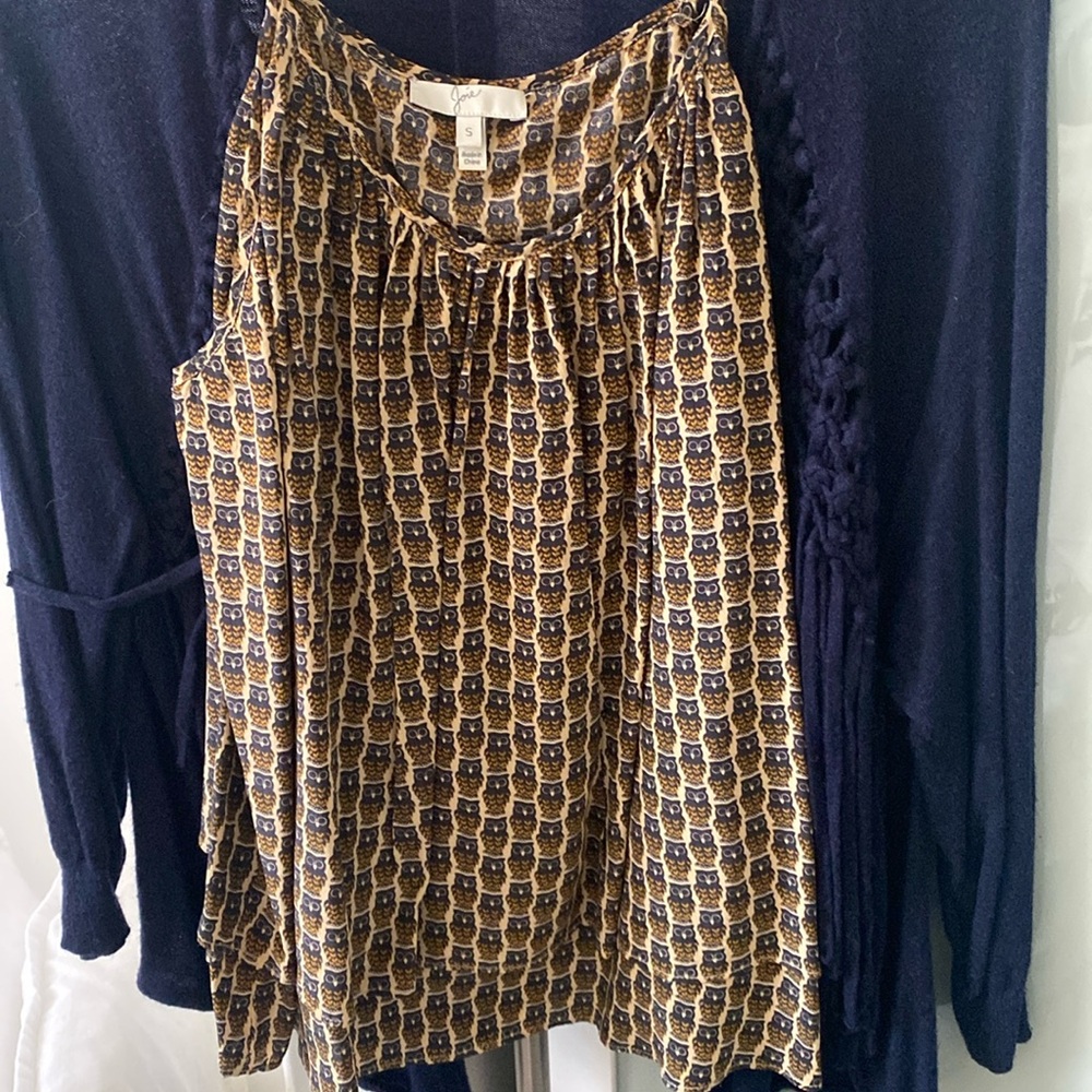 JOIE 100% silk tiered tank S
